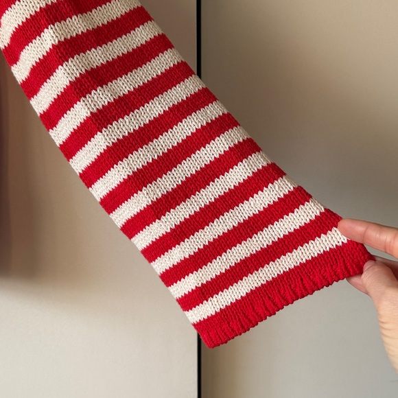 A New Day Red and White Striped Knit Sweater XL - Picture 3 of 4